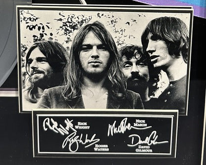 Pink Floyd Framed 3d The Dark Side of the Moon Platinum Album Facsimile Auto