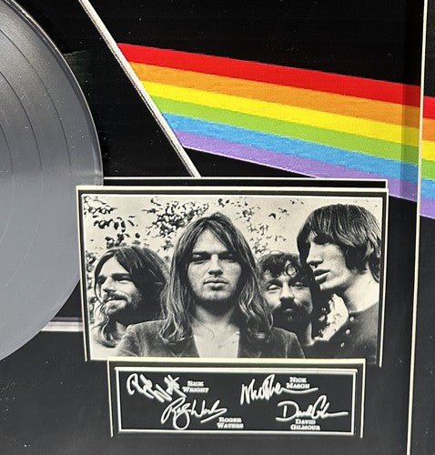 Pink Floyd Framed 3d The Dark Side of the Moon Platinum Album Facsimile Auto
