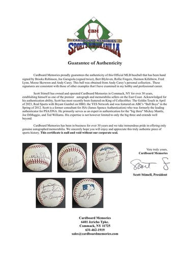 Brooks Robinson Signed Official MLB Baseball 9 Auto Orioles Killebrew HOF COA