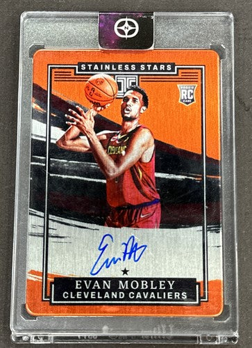 EVAN MOBLEY 2021 Panini Impeccable Stainless Stars ORANGE Rookie Mint Auto Le/25