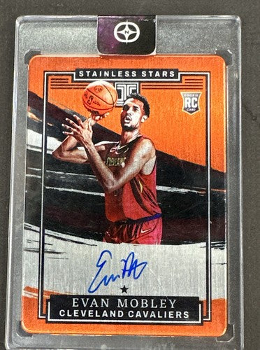 EVAN MOBLEY 2021 Panini Impeccable Stainless Stars ORANGE Rookie Mint Auto Le/25