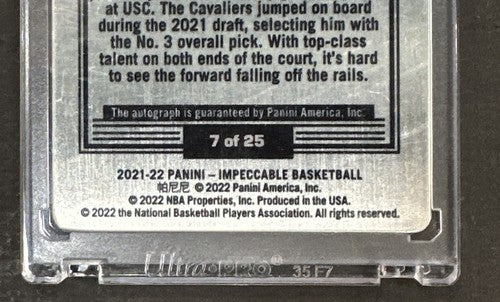 EVAN MOBLEY 2021 Panini Impeccable Stainless Stars ORANGE Rookie Mint Auto Le/25