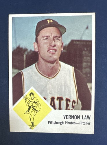 1963 Fleer Vernon Law #58 NM Dead Centered Nice Pittsburgh Pirates