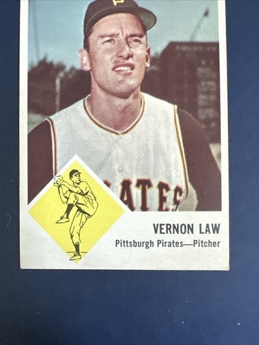 1963 Fleer Vernon Law #58 NM Dead Centered Nice Pittsburgh Pirates