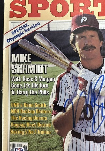 Mike Schmidt Signed 1984 Inside Sports Full Magazine Hof Autograph Phillies PSA