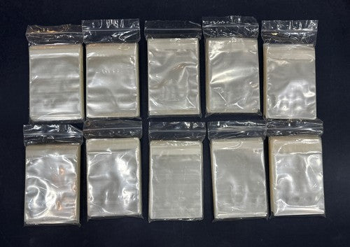 Lot of 1000 10 100 Ct Collector Team Bags Resealable Sleeves Good For Top Loader