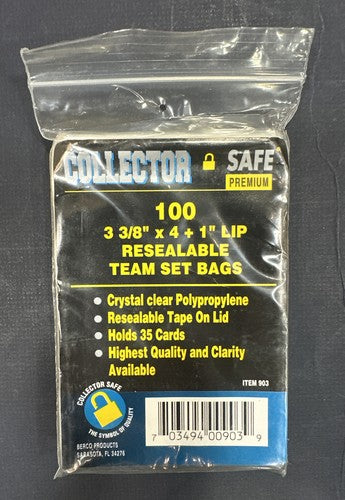 Lot of 1000 10 100 Ct Collector Team Bags Resealable Sleeves Good For Top Loader