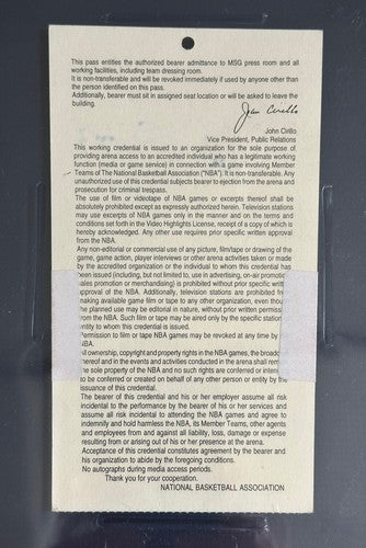 1994 KNICKS Vs PACERS Game 7 FINALS TICKET Media Patrick Ewing Psa 10 Auto 1/1