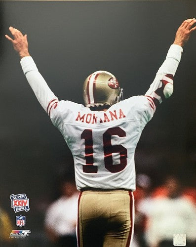 Joe Montana 49er’s Super Bowl TD Photo File 16x20 Licenced NFL Hologram HOF