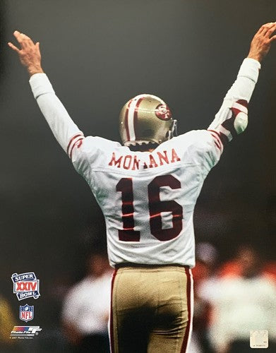 Joe Montana 49er’s Super Bowl TD Photo File 16x20 Licenced NFL Hologram HOF
