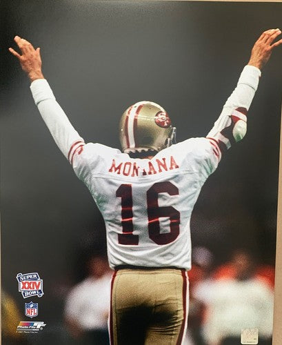 Joe Montana 49er’s Super Bowl TD Photo File 16x20 Licenced NFL Hologram HOF