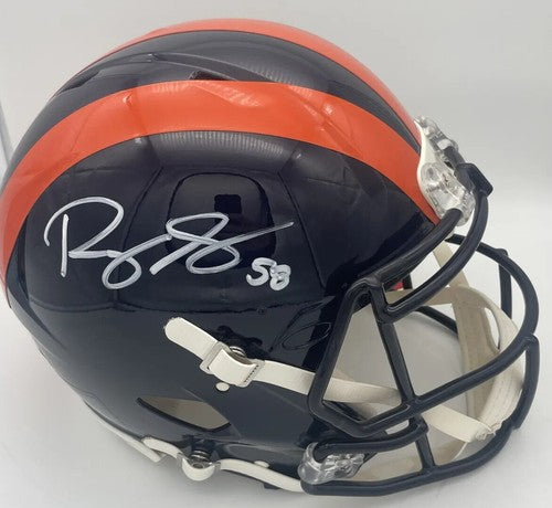Roquan Smith Signed Speed Authentic FS Throwback Helmet Bears Autograph BAS COA