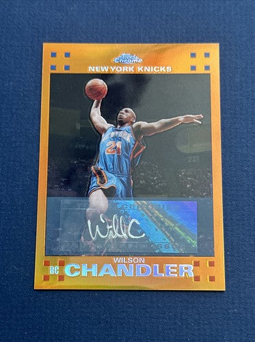 2007-08 Topps Chrome Orange Refractor Wilson Chandler MT AUTO Rookie /25 KNICKS