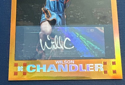 2007-08 Topps Chrome Orange Refractor Wilson Chandler MT AUTO Rookie /25 KNICKS