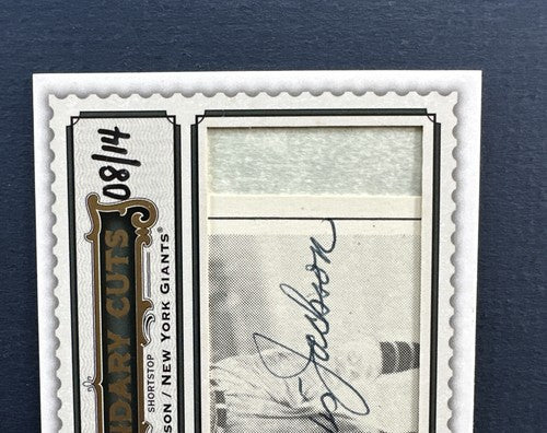 2009 SP Legendary Cuts Travis Jackson Signed Cut auto card #8/14 Mint Hof