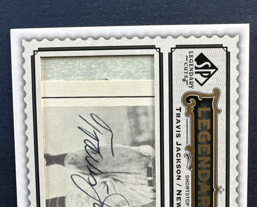 2009 SP Legendary Cuts Travis Jackson Signed Cut auto card #8/14 Mint Hof