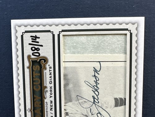 2009 SP Legendary Cuts Travis Jackson Signed Cut auto card #8/14 Mint Hof