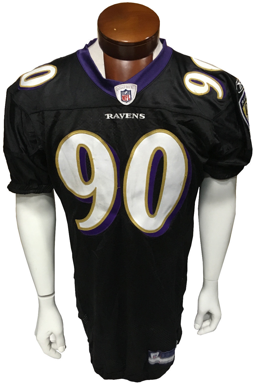 Trevor Pryce 90 signed game used Tag 2007 Ravens jersey 13 sacks Auto Proof Coa