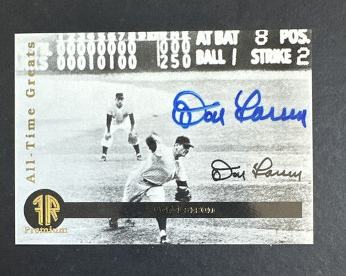 1995 Front Row Premium All-Time Greats Don Larsen Mint Perfect Game Ws Auto Coa