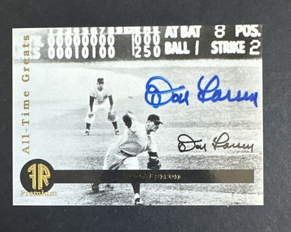 1995 Front Row Premium All-Time Greats Don Larsen Mint Perfect Game Ws Auto Coa