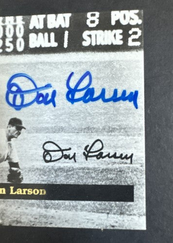 1995 Front Row Premium All-Time Greats Don Larsen Mint Perfect Game Ws Auto Coa