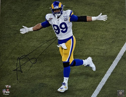 Aaron Donald Signed 16x20 Framed Photo Rams Super Bowl Champs Autograph Fanatics