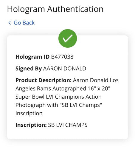 Aaron Donald Signed 16x20 Framed Photo Rams SB LVI Champs Autograph Fanatics