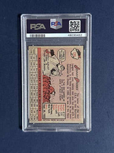 1958 Topps Johnny Podres #120 PSA 8 Mint Centered Dodgers Beauty Ws Mvp