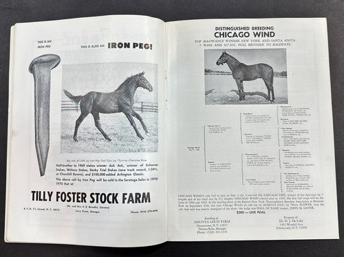 NEW YORK THOROUGHBRED BREEDERS MAGAZINE Nov 1969 Silent Screen Horse Racing
