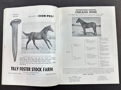 NEW YORK THOROUGHBRED BREEDERS MAGAZINE Nov 1969 Silent Screen Horse Racing