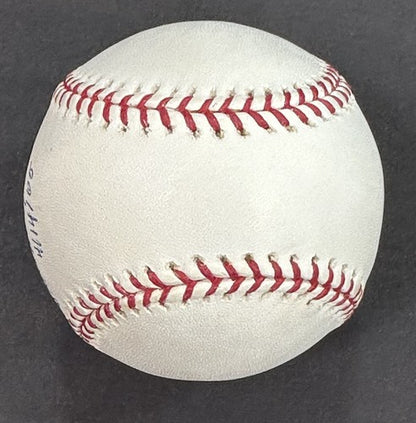 Frank Robinson signed Nationals 2005 Inaugural Logo Baseball Date Auto /50 Coa