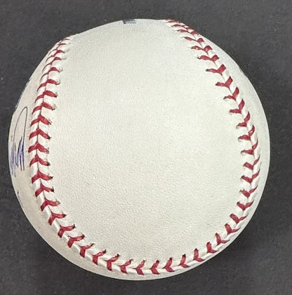 Frank Robinson signed Nationals 2005 Inaugural Logo Baseball Date Auto /50 Coa