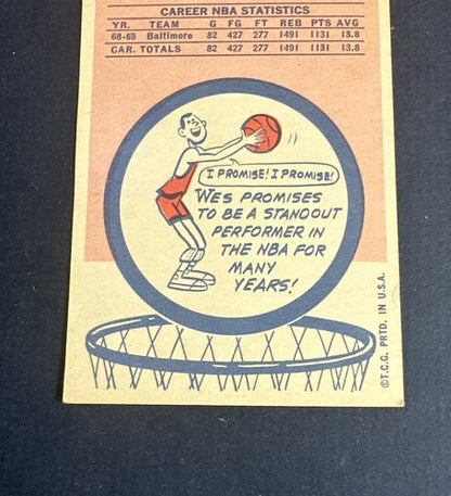 1969-70 Topps #56 Wes Unseld RC ROOKIE NM - Mint Centered Nice Baltimore Bullets