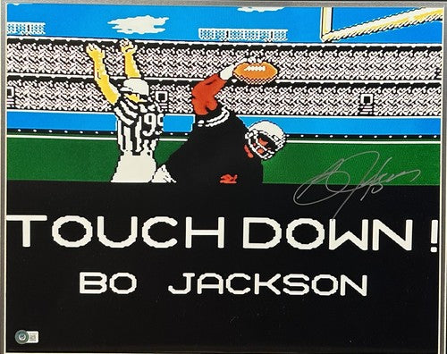 Bo Jackson Signed 1989 Tecmo Bowl Nintendo 16x20 Framed Photo Raiders Auto BAS