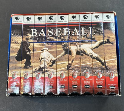 PBS Home Video Baseball A Film By Ken Burns VHS VCR Box Set of 9 Tapes