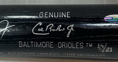 Cal Ripken Jr Signed Louisville Slugger Retirement Bat /21 Auto MLB Steiner Coa