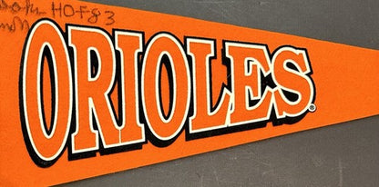 Brooks Robinson Signed Baltimore Orioles Pennant In Case HOF 83 Autograph COA