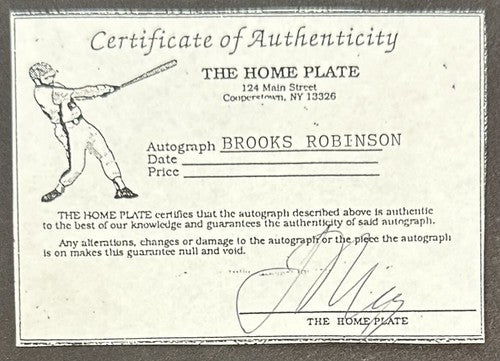 Brooks Robinson Signed Baltimore Orioles Pennant In Case HOF 83 Autograph COA