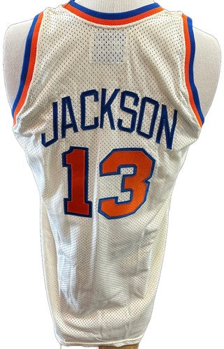 Mark Jackson Knicks Signed 1989 Game Used Pro Cut +3 MacGregor Jersey Auto Coa