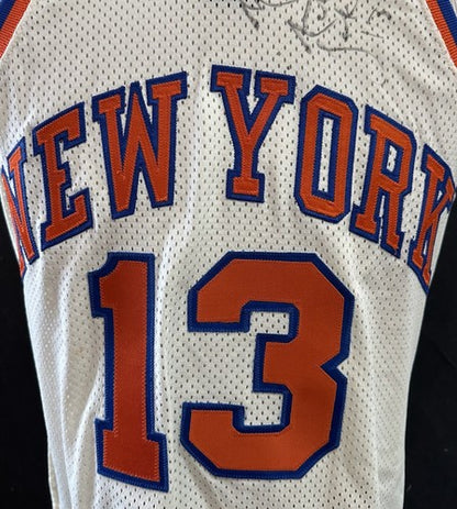 Mark Jackson Knicks Signed 1989 Game Used Pro Cut +3 MacGregor Jersey Auto Coa
