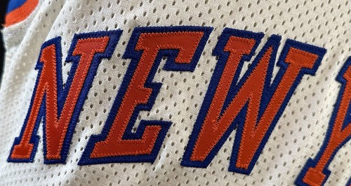 Mark Jackson Knicks Signed 1989 Game Used Pro Cut +3 MacGregor Jersey Auto Coa