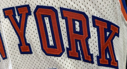 Mark Jackson Knicks Signed 1989 Game Used Pro Cut +3 MacGregor Jersey Auto Coa
