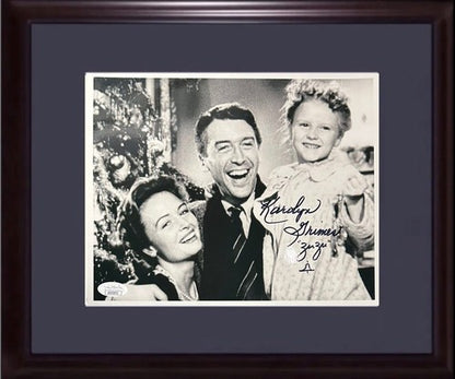 Karolyn Grimes Zu Zu Signed 8x10 Framed Photo Wonderful Life Angel Bell Auto JSA
