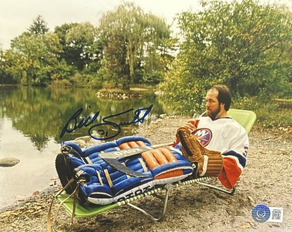 Billy Smith Signed 8x10 Lounge Chair Photo Framed Ny Islanders HOF  Auto BAS COA