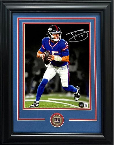 Tommy Devito Signed 11x14 Framed Photo NY Giants Auto BAS Beckett Ship Christmas