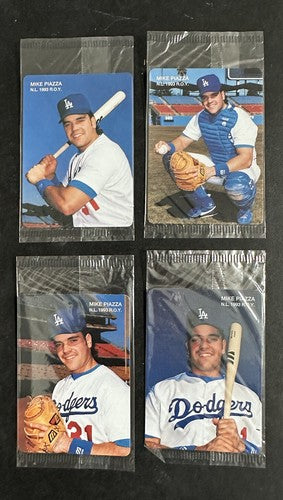 1994 Mother's Cookies Mike Piazza NL ROY Dodgers Complete Mint Set of 4 Sealed
