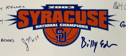 Syracuse Orange 2003 National Champions 11x16 Team Photo Sign Facsimile Auto