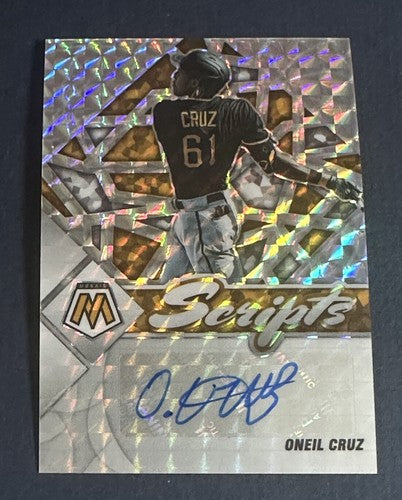 2022 Panini Mosaic ONEIL CRUZ Scripts Signed PRIZM SC-OC Mint Auto Pirates RC Sp