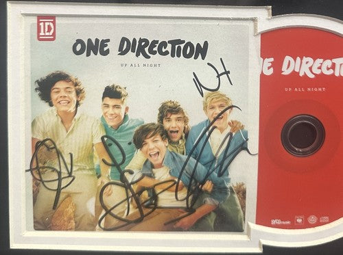 One Direction Band Signed Up All Night CD Framed Harry Styles Liam Payne Steiner