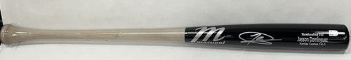 Jasson Dominguez Signed Marucci Game Model Bat Yankees Rookie Auto Fanatics MLB